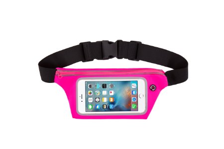 Running Belt with 3D Sensitive Touch and Water Resistant/Water Resistant Running Phone Holder/Running Waist Pack -Suitable for iPhone 6/6S, iPhone 6 Plus,Samsung Galaxy S5/S6/S7/Edge, Note3/4/5, LG G3/G4/G5-Weforever