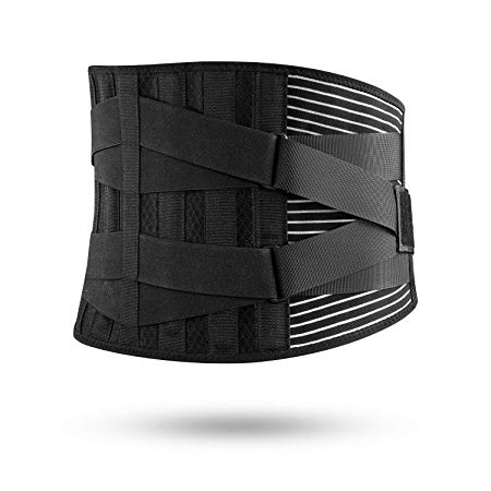 FREETOO Back Brace - Adjustable Back Brace for Lower Back Pain Back Support Lumbar Belt Suppor with Breathable Mesh and Dual Adjustable Straps for Men&Woman(Improved S/M)