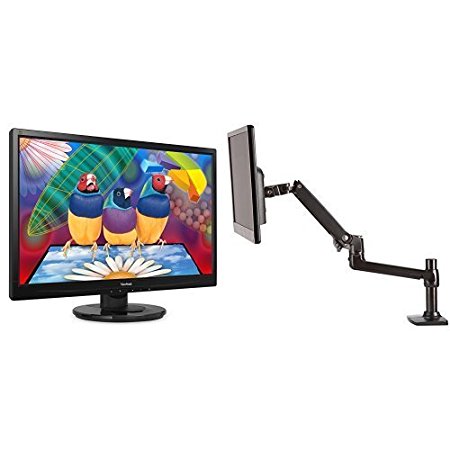 ViewSonic VA2746M-LED 27-Inch LED-Lit LCD Monitor and AmazonBasics Single Monitor Arm Set