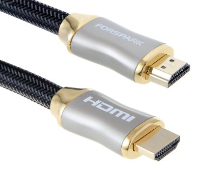 FORSPARK High Speed Ultra HDMI Cable 65ft/20M with Ethernet- 24AWG CL3 HDMI 1.4 - Professional - 3D - Full HD 1080p - Audio Return Channel (ARC) - 24k Gold plated connectors