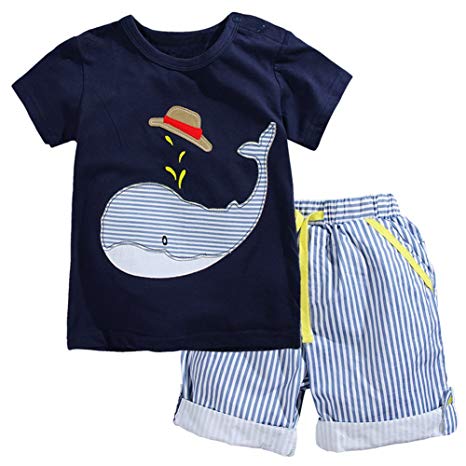 Fiream Little Boys' Cotton Clothing Short Baby Sets