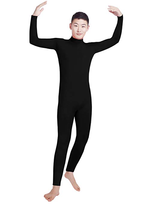 Shinningstar Boys' Men's Zentai Unitard Spandex Lycra Turtleneck Long Sleeve Dancewear Bodysuit