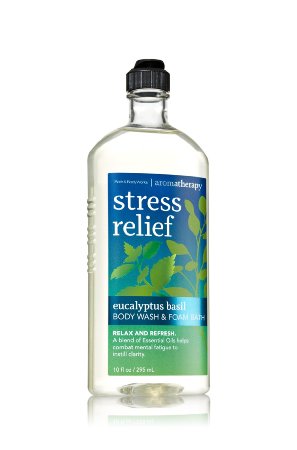 Bath & Body Works Aromatherapy Stress Relief Eucalyptus Basil Body Wash 10 Oz.