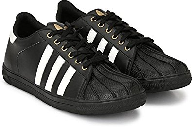 Shoe Matic Superstar Black Sports Running Shoes For Men Comfortable and Light Weight