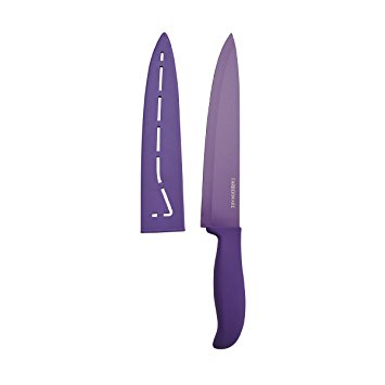 Farberware Resin Chef Knife with Sheath, 8-Inch, Purple