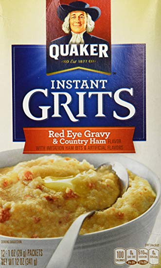 Quaker Instant Grits Red Eye Gravy & Country Ham Flavor 12 Servings