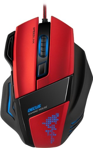 SPEEDLINK Decus Limited Edition Laser Gaming Mouse with 7 Programmable Buttons, 5000 DPI - Red