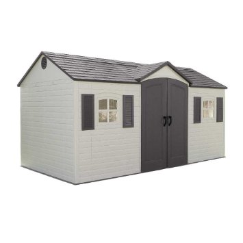 Lifetime 6446 Outdoor Storage Shed with Shutters, Windows, and Skylights, 8 by 15 Feet