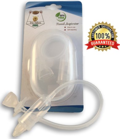 Nasal Aspirator - Essential for Baby or Toddler Noses - Easy Nose Suction - No Additional Filters - Hospital Grade BPA Free Snot Sucker - Money Back Guarantee Lifetime Warranty