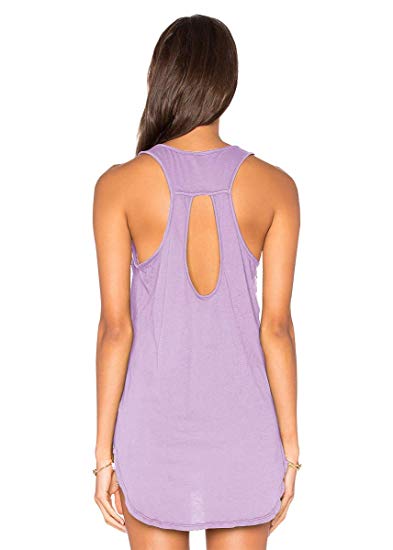 Yucharmyi Women's Sexy Backless Tops Tunic Tops Yoga Shirt Knit Tank Tops Casual Shirts