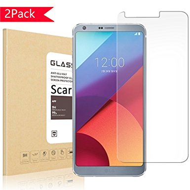 Scarer [2 Pack]LG G6 Screen Protector,[Tempered Glass] 9H Hardness, Bubble Free [Case Friendly] Screen Protector for LG G6 2017