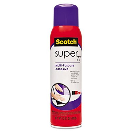 3M 77 Super Multipurpose Adhesive Aerosol, Clear 13.57 Oz. Aerosol Can Case of 12