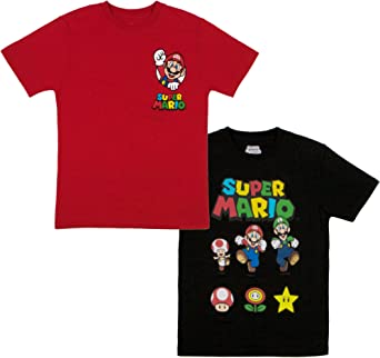 Nintendo Super Mario Bros. Boys Mario Kart & Friends Graphic Short Sleeve T-Shirts 2 Pack