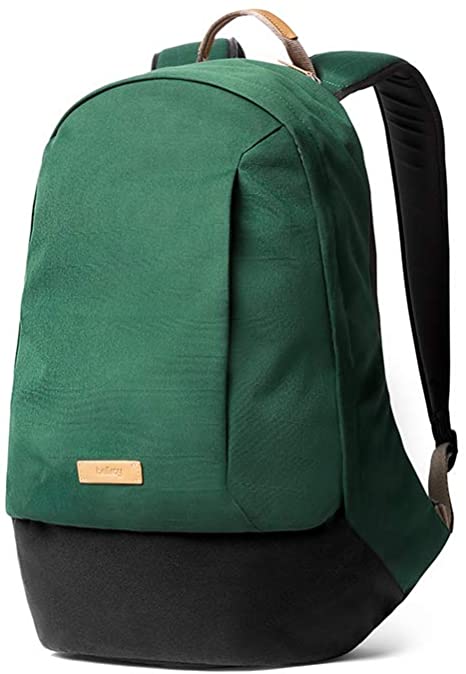 Bellroy Classic Backpack, Second Edition (Unisex Everyday Backpack, Fits 15 Inch Laptop, 20 Liter Capacity, Water-Resistant Woven Fabric, Slim Design) - Forest