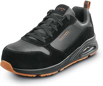 Skechers Work UNO Parker, Men's, Alloy Toe, EH, MaxTrax Slip Resistant, Low Athletic, Work Shoe