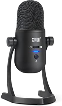 XTUGA M78 USB Condenser Microphone with Switchable Polar Patterns & Mute Button,Zero-Latency Monitoring,Plug and Play for Studio Recording,Podcast,YouTube,Skype Video