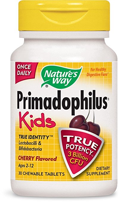 Nature's Way Primadophilus for Kids, Cherry, 30 Count (3 Units)