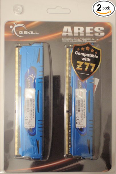 GSKILL Ares Series 8GB 2 x 4GB 240-Pin SDRAM DDR3 1600 PC3 12800 Desktop Memory F3-1600C9D-8GAB