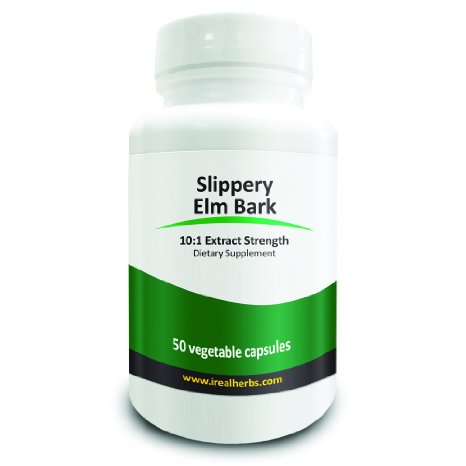 Slippery Elm Bark Extract - 700mg x Slippery Elm Bark Extract 101 Equal to 7000 Mg of Pure Slippery Elm Bark - Natural Relief for Sore Throat and GI Tract Problems - 700mg x 50 Vegan Capsules