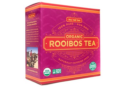 Rooibos Organic Tea, MY RED TEA 100% Pure, Natural, Farmer Friendly, GMO-Free - 80 unbleached teabags sustainably farmed from South Africa.