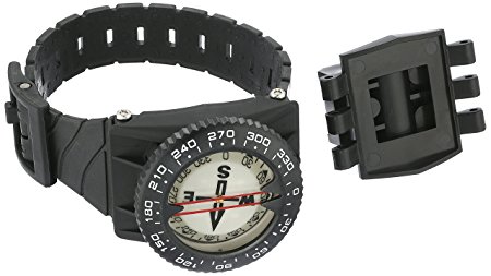 Wrist Compass with hose mount Waterproof Underwater for Snuba Diving Camping Hiking Climbing other outdoor recreation sports