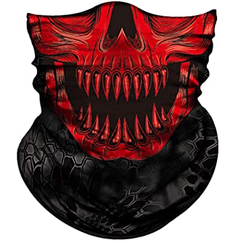 Obacle Motorcycle Face Mask Sun Dust Wind Protection Durable Tube Mask Seamless Bandana Skeleton Face Mask for Men Women Bike Riding Cycling Biker Fishing Hunting Outdoor Festival Many Pattern