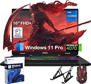 MSI Crosshair Gaming Laptop - 16" FHD  IPS Display, GeForce RTX 4070, Intel 16-Core i7-14650HX, 64GB DDR5 RAM, 4TB SSD, Backlit Keyboard, Wi-Fi, Windows 11 Pro, w/JAWFOAL Accessories