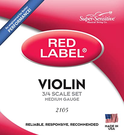 Super Sensitive Steelcore 3/4 Violin Strings: Set