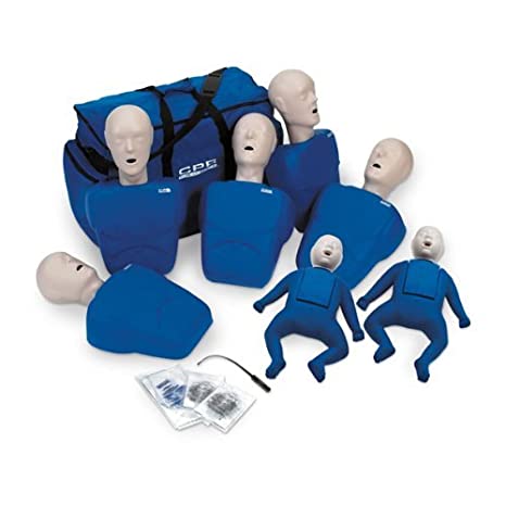 TPAK700/TPAK700T CPR Prompt 5 Adult/Child Manikins & 2 Infant Manikins (Blue)