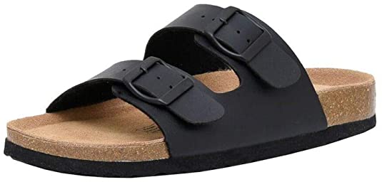 CUSHIONAIRE Women's Lane Cork Footbed Sandal with  Comfort