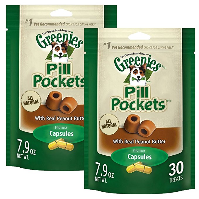GREENIES PILL POCKETS With Real Peanut Butter Treats for Dogs
