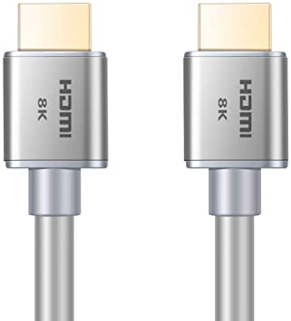 Buyer’s Point Ultra High Speed HDMI 2.1 Cable CL3 Rated Dynamic HDR 1.8M(6ft) 8K 120Hz, 48Gbps, Dolby Vision, eARC, Compatible with Apple TV, Nintendo Switch, Roku, Xbox, PS4,(Gray CL3 Pack, 2 Pack)