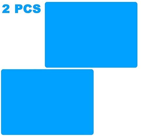 AQUEENLY 2 PCS Silicone Sheet for Crafts Jewelry Casting Molds Mat, Food Grade, Blue