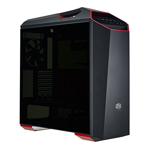 MasterCase Maker 5t ATX Gaming Computer Case with FreeForm Modular System, Tempered Glass Side Panels, and Magnetic Red LED Strip