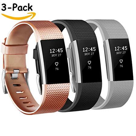 Vancle Fitbit Charge 2 Bands, Replacement Bands for Fitbit Charge 2 HR Sport Wristbands Small Large