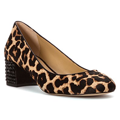 Michael Kors Arabella Womens Natural Printed Haircalf Kitten High Heel Pumps