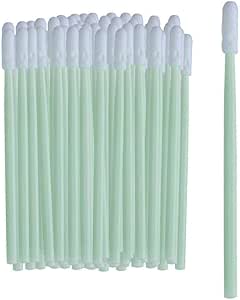 Cleaning Swab,200PCS Anti-Static Foam Cleaning Swabs Round Tip Cleaning Stick for 3D Printer/Disk/Lens Sponge Stick Foam Tip Cleaning Swab