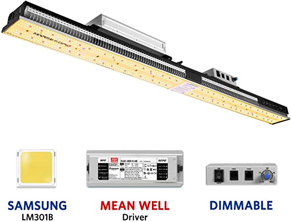 MARS HYDRO SP 3000 LED Grow Light 4x3ft Converage Compatible with 960Pcs Samsung LM301B Leds& MeanWell Driver& Daisy Chain Dimmable Full Spectrum Indoor Grow Light Lamp UV IR Veg Bloom Commercial Grow