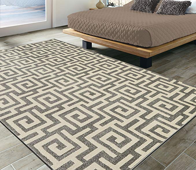 Silk Road Concepts SR-CIT3133-5X7 Collection Contemporary Rugs, 5'3" x 7'3", Gray