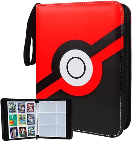 Trading Card Binder 9 Pocket, FOME Portable Card Binder Trading Card Holder with 900 Cards and 50 Removable Sleeves, Binder Photo Album Suitable for Yugioh MTG TCG Game Cards, Sports Cards