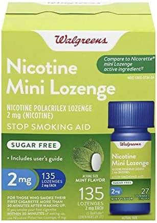 Walgreens Nicotine 2MG Mint Mini-Lozenges, 135 ea