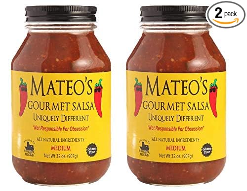Mateo's Gourmet Salsa Medium Spice 2 Jars 32oz/907g