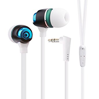 Wired Headphones, SYLLABLE G02S In-ear Earphone for Smartphone Computer Mp3 Mp4 Sport Wired Headset 3.5mm Jack Line-in Headset without Microphone (White)