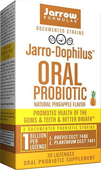 Jarrow Formulas Jarro-Dophilus Oral Probiotic 1 Billion Cells Per Lozenge, Pineapple, 30 Count