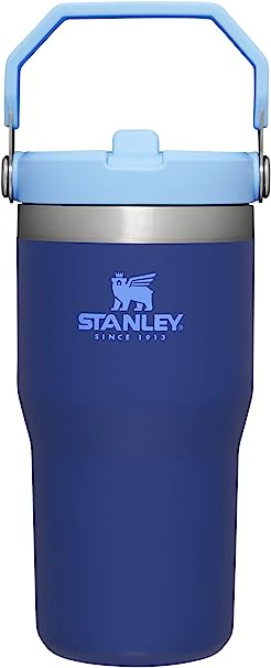 Stanley IceFlow Stainless Steel Tumbler with Straw - Vacuum Insulated Water Bottle for Home, Office or Car - Reusable Cup with Straw Leakproof Flip - Cold for 12 Hours or Iced for 2 Days (Lapis)