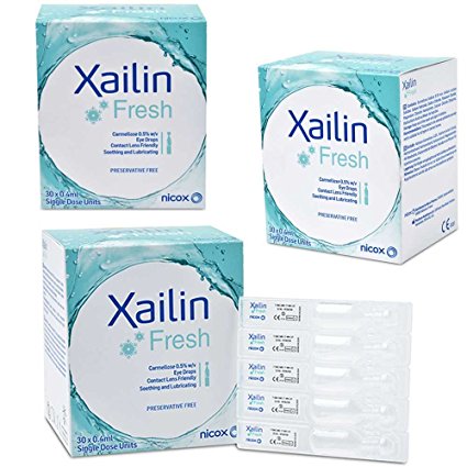 Xailin Fresh Dry Eye Preservative Free Drops Triple Saver Pack