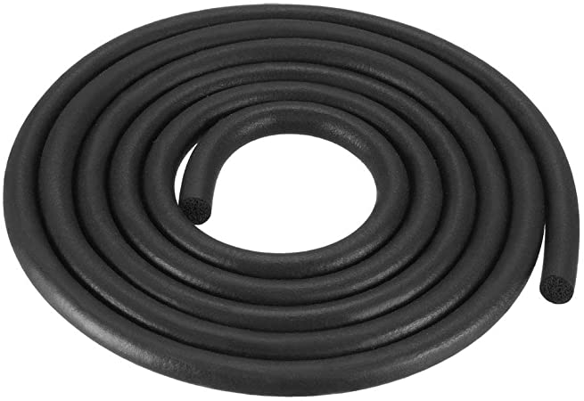 uxcell Foam Rubber Seal Weather Strip 5mm Diameter 1 Meter Long Black