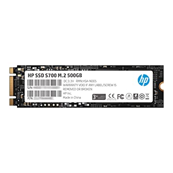 HP SSD S700 M.2 2280 500GB SATA III 3D TLC NAND Internal Solid State Drive (SSD), Black