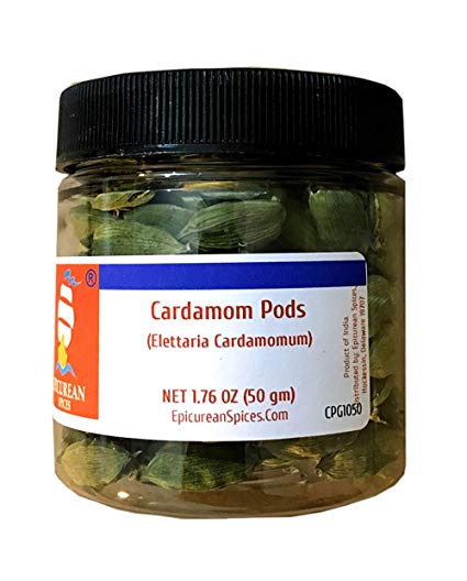 Epicurean Spices Cardamom Pods, Whole, 1.76 Oz