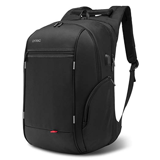 Travel Laptop Backpack Anti-Theft School Bookbag with USB Charging Port Durable Business Daypack College Computer Bag Fit 15.6 inch Laptop & Notebook for Men/Women Outdoor, Black